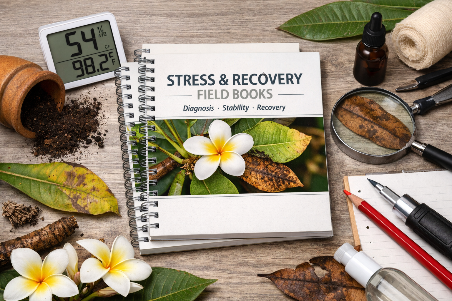 The Plumeria Way Stress and Recovery Field Books