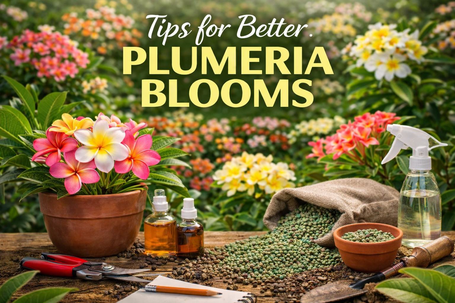 The Plumeria Way Better Blooms Learning Path showing plumeria flowering support, bloom readiness, and healthier bloom timing