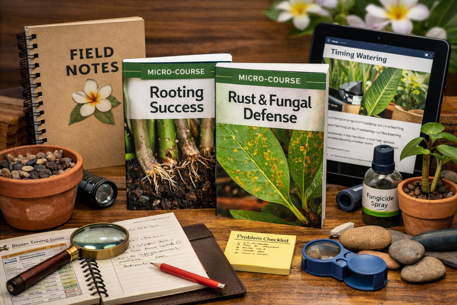 The Plumeria Way Micro-Courses showing focused learning resources and topic-based study tools