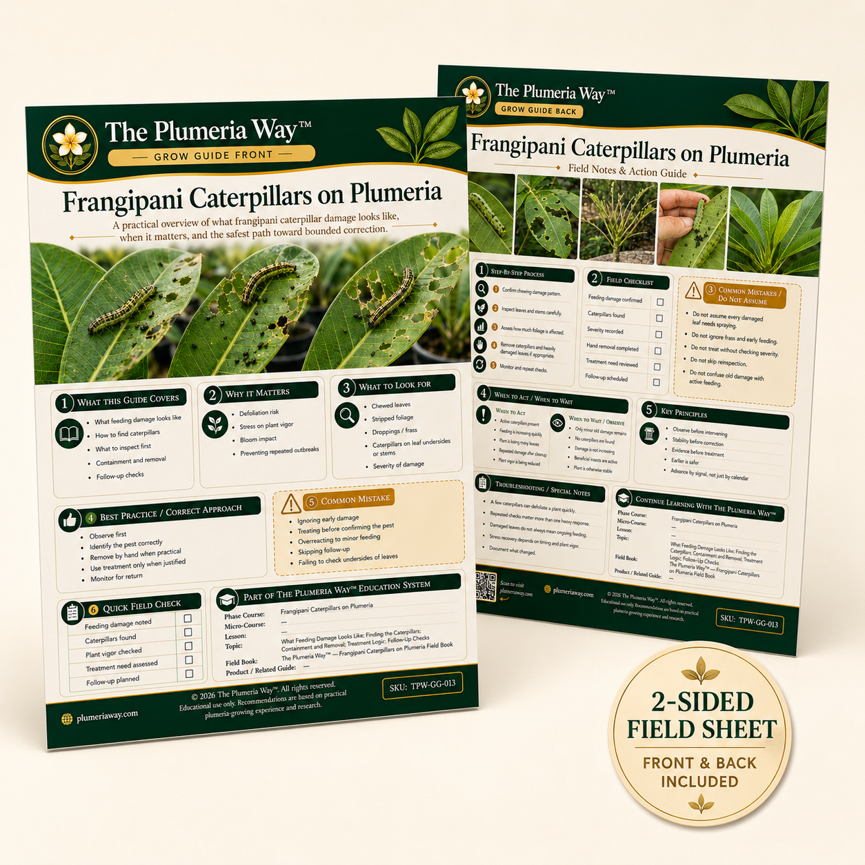 The Plumeria Way™ Grow Guide — Frangipani Caterpillars on Plumeria