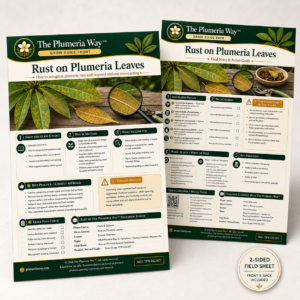 The Plumeria Way™ Grow Guide — Rust on Plumeria Leaves