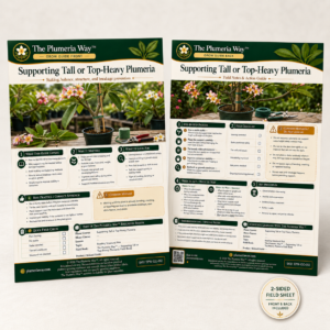 The Plumeria Way™ Grow Guide — Supporting Tall or Top-Heavy Plumeria